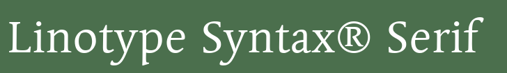 Linotype Syntax® Serif